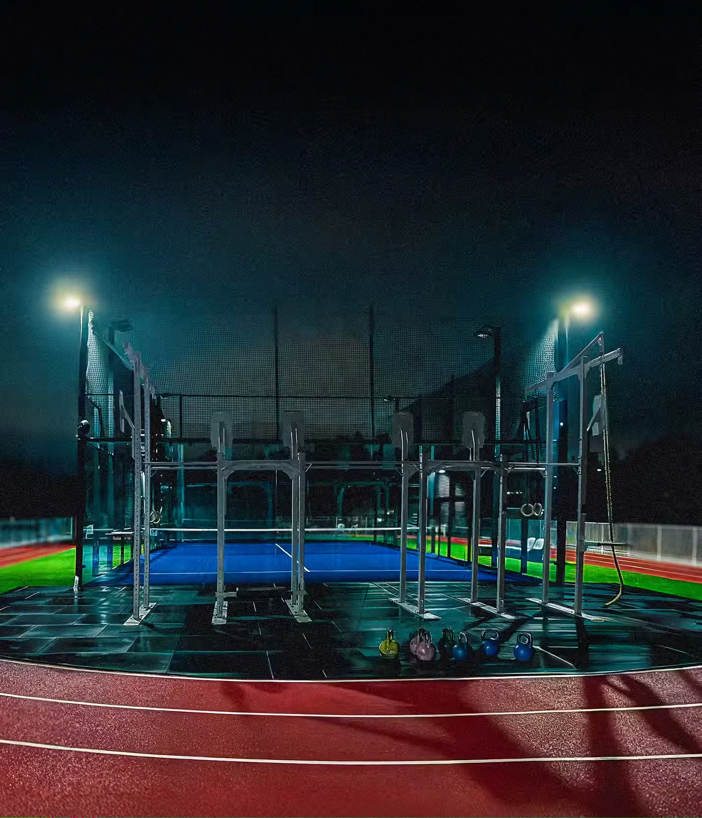 Takterrassen på kvällen